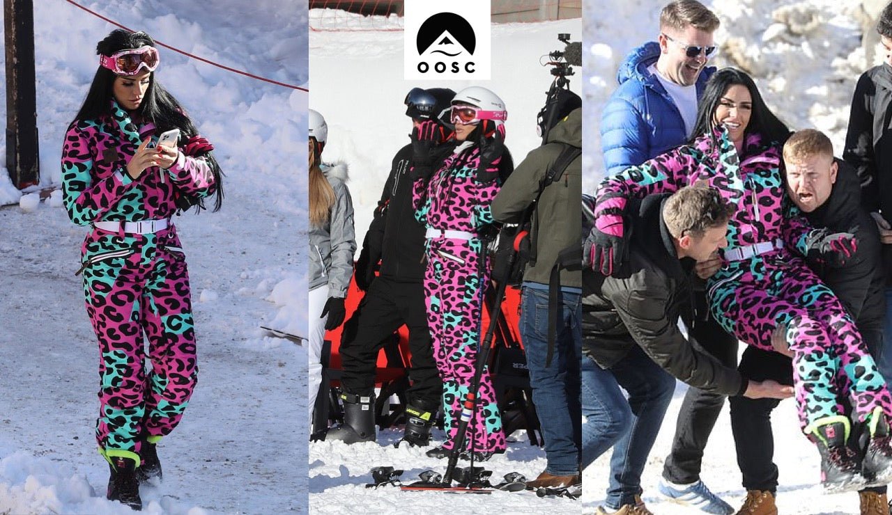 Leopard print ski suit sale