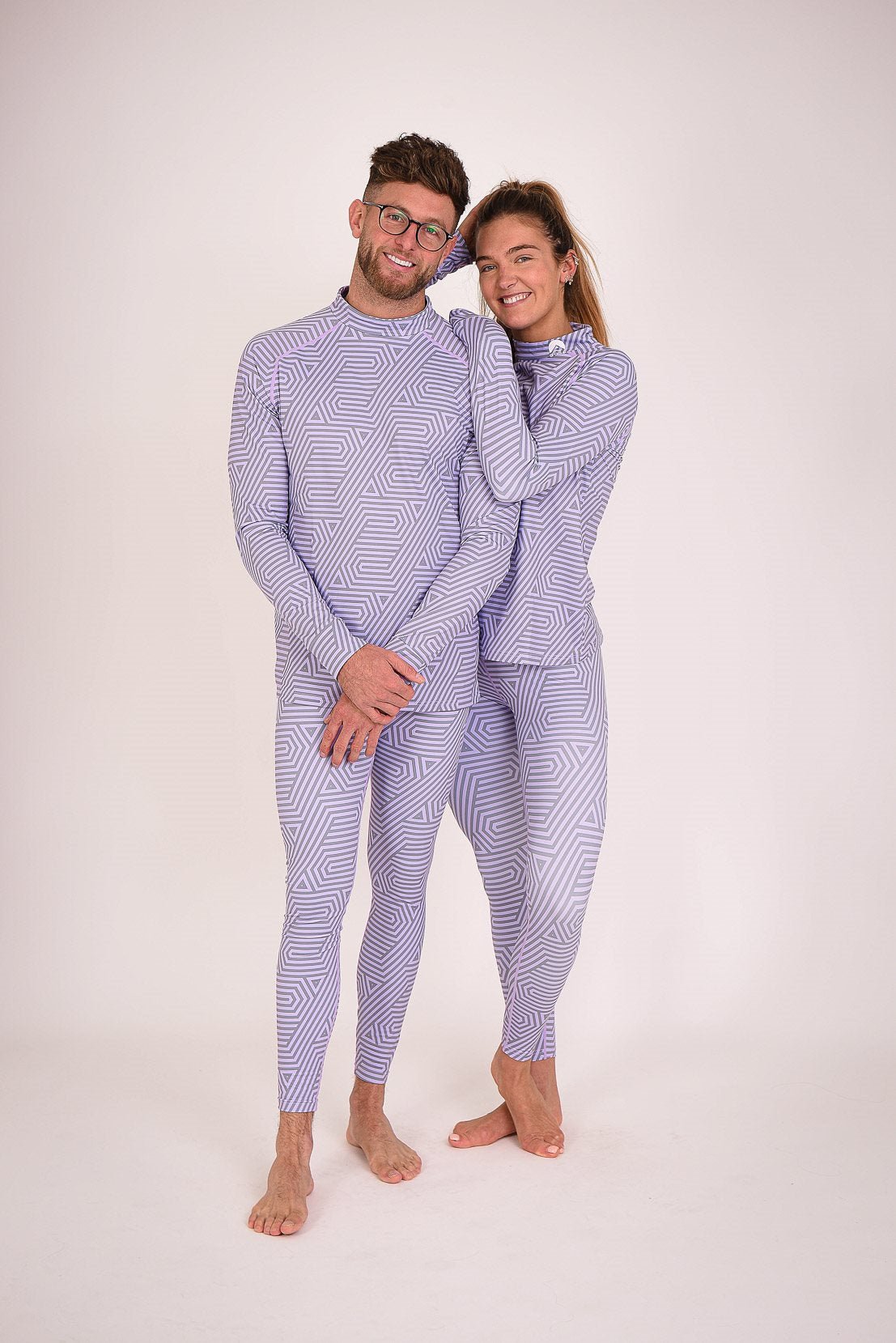 Fall Line Damen Baselayer-Oberteil in Lila und Grau