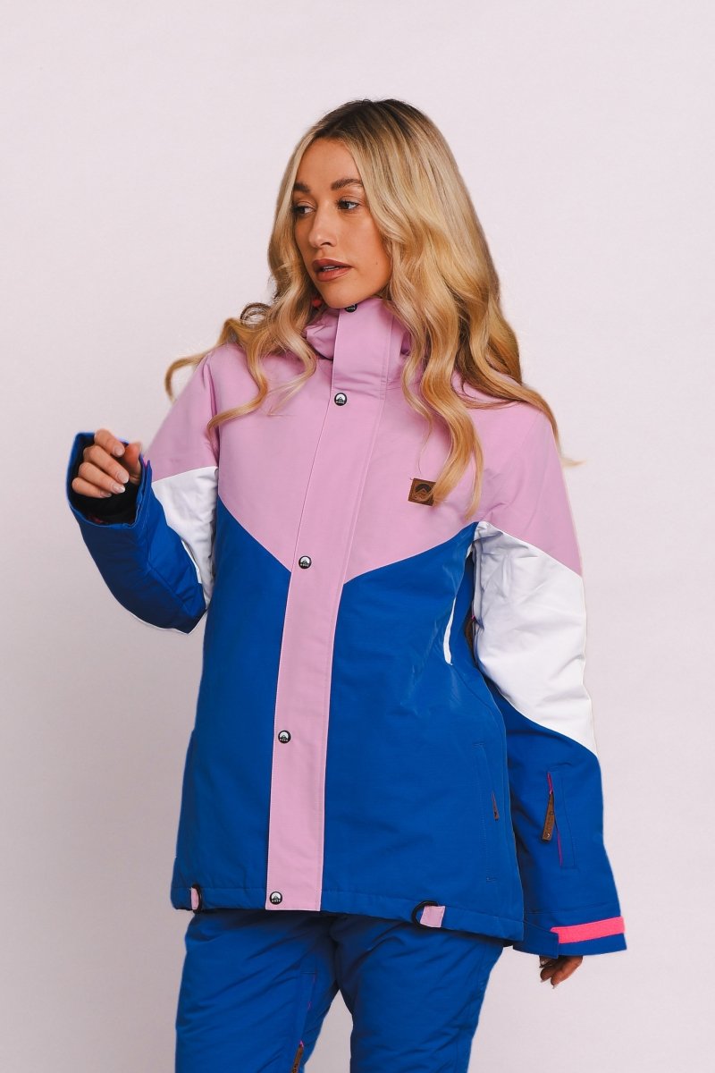 Blue pink jacket hotsell