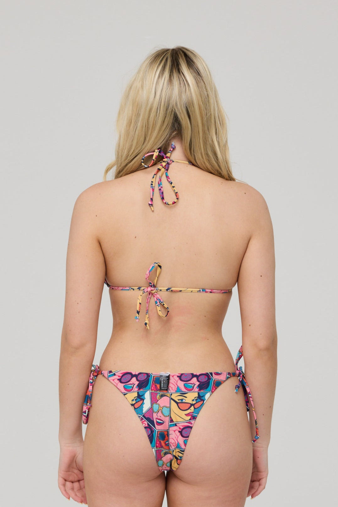 Comic Book Candy Triangle Bikini Top