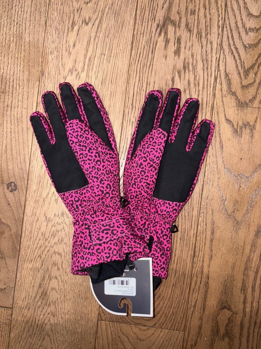 1987 PrimaLoft® V2 Ski & Snowboard Gloves - Pink Leopard - OOSC Clothing