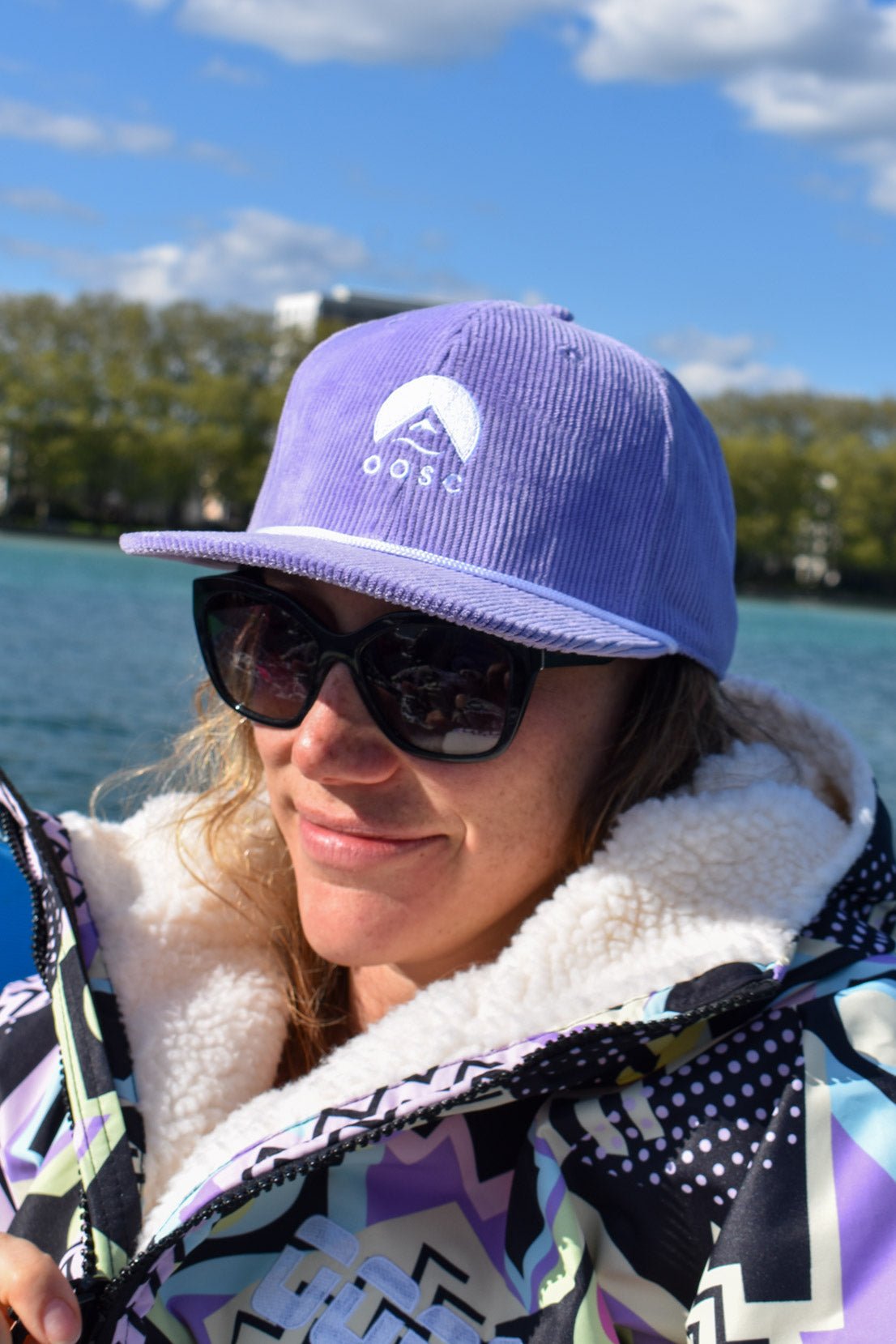 Klassische Cordmütze - Flieder