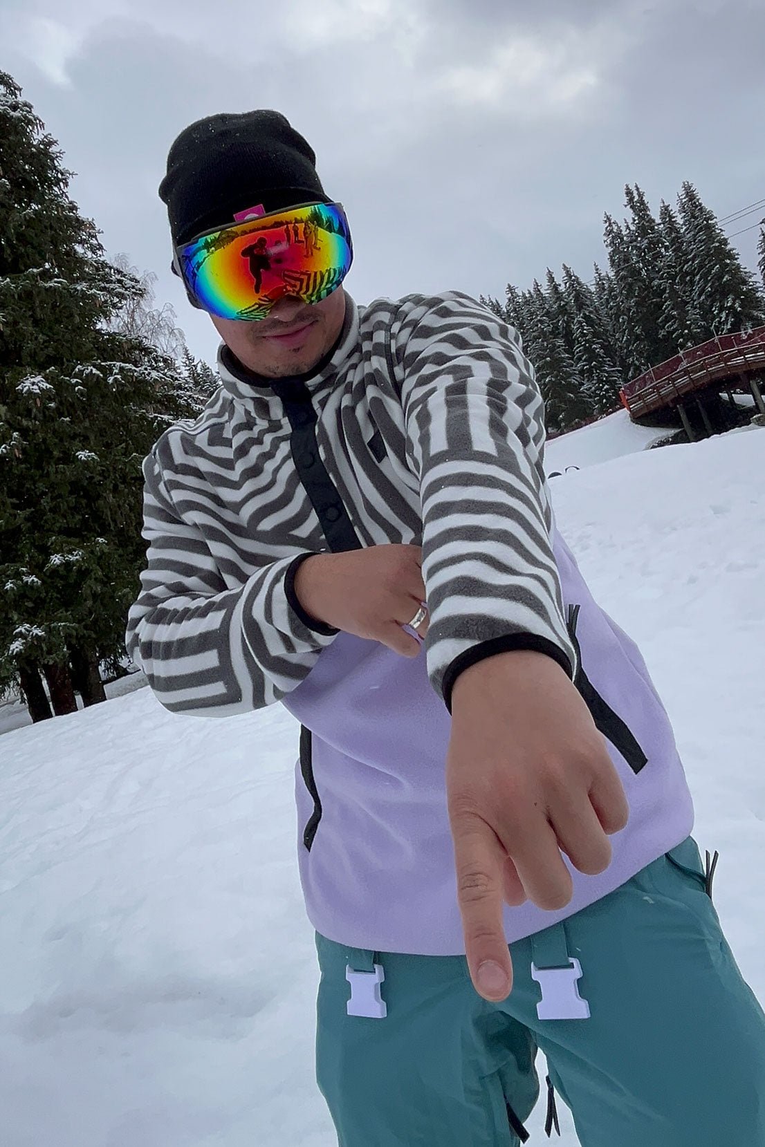 Polaire Fall Line Violet - Homme