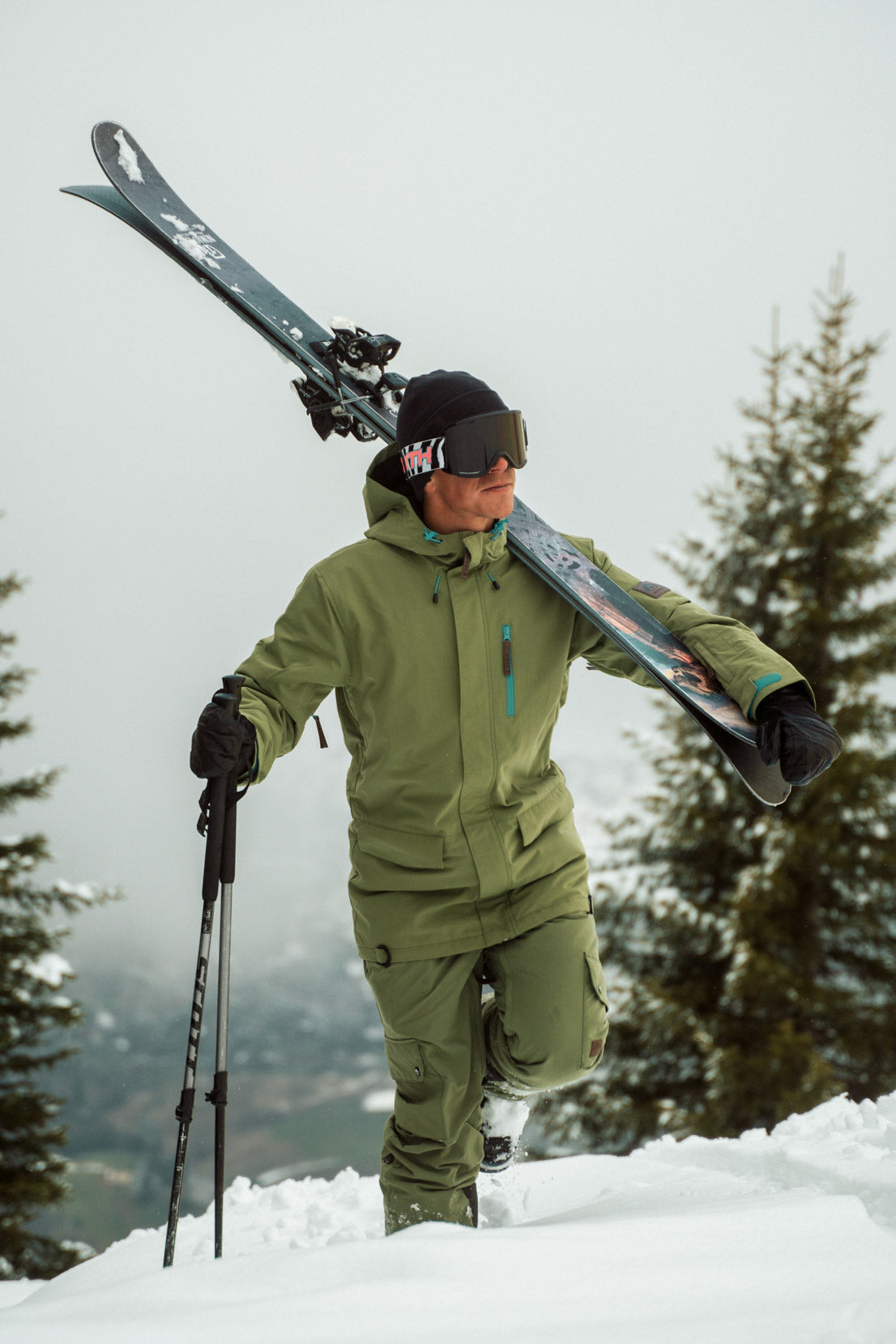 Yeh Man Ski & Snowboard Bib Pant - Khaki