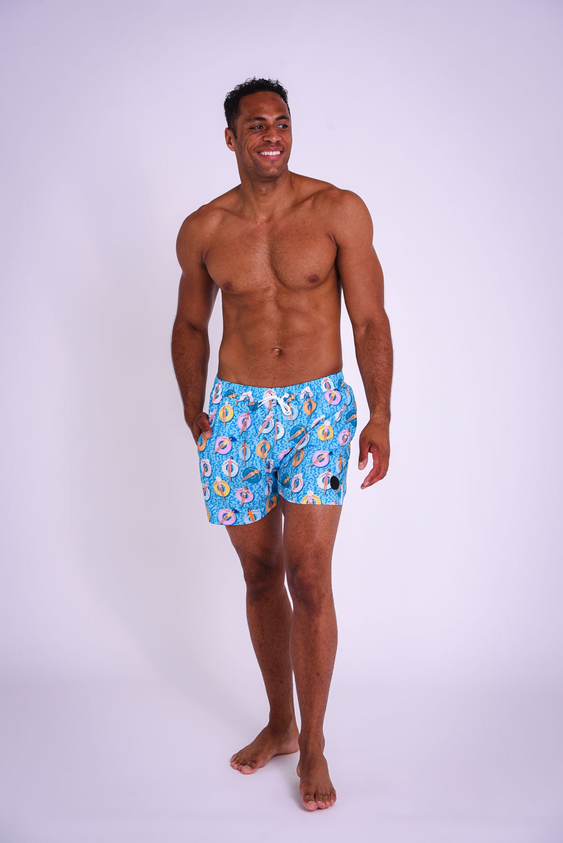 Mens Retro Blue Swim Shorts – OOSC Clothing