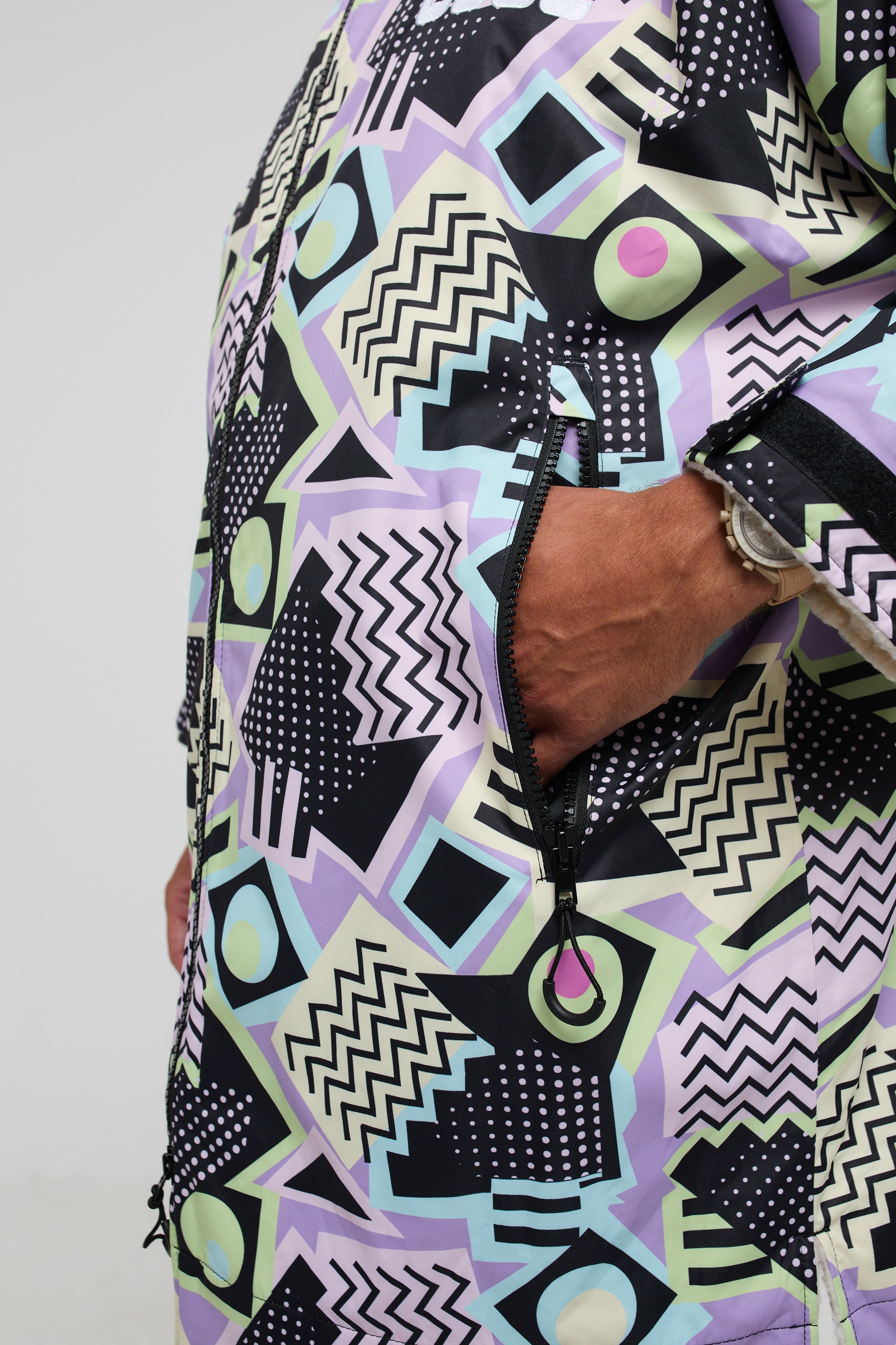 Saved By The Bell – Umkleidemantel aus recyceltem Sherpa-Gefüttert – Herren