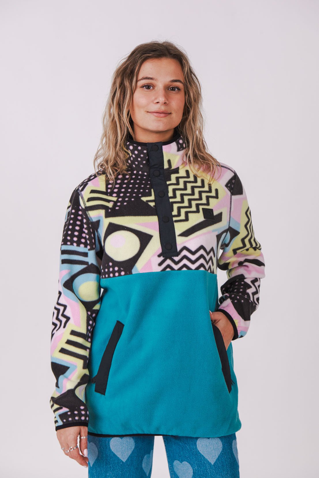Saved By The Bell Fleece Blaugrün - Damen