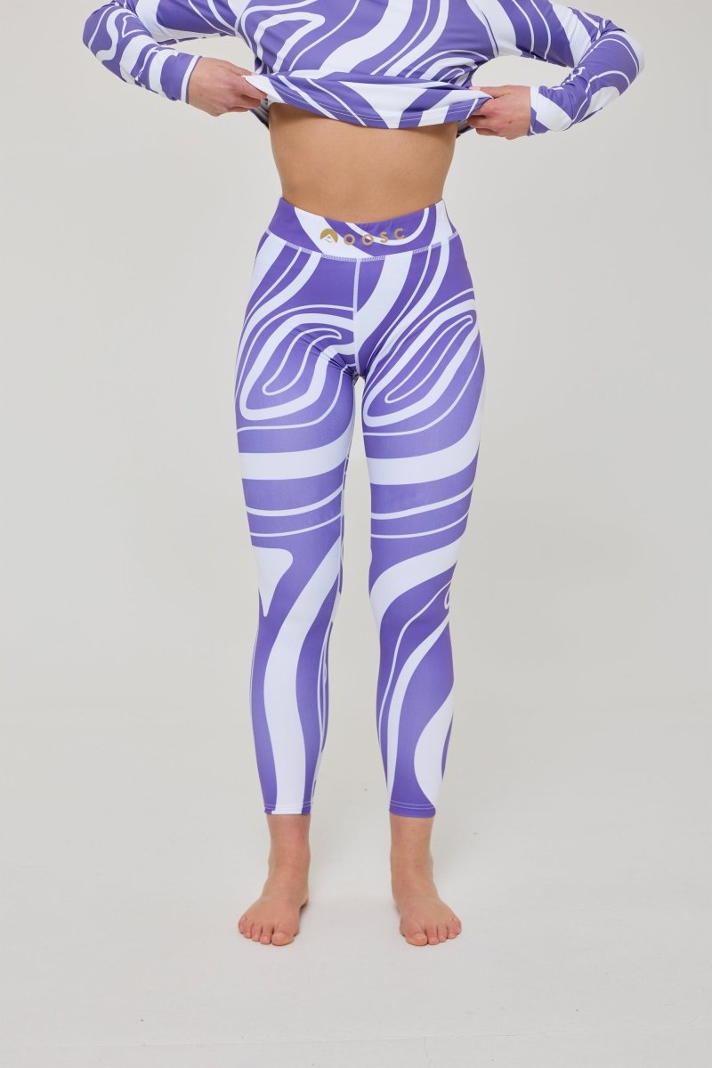 Baselayer Leggings - Purple Swirl Women's - OOSC Clothing