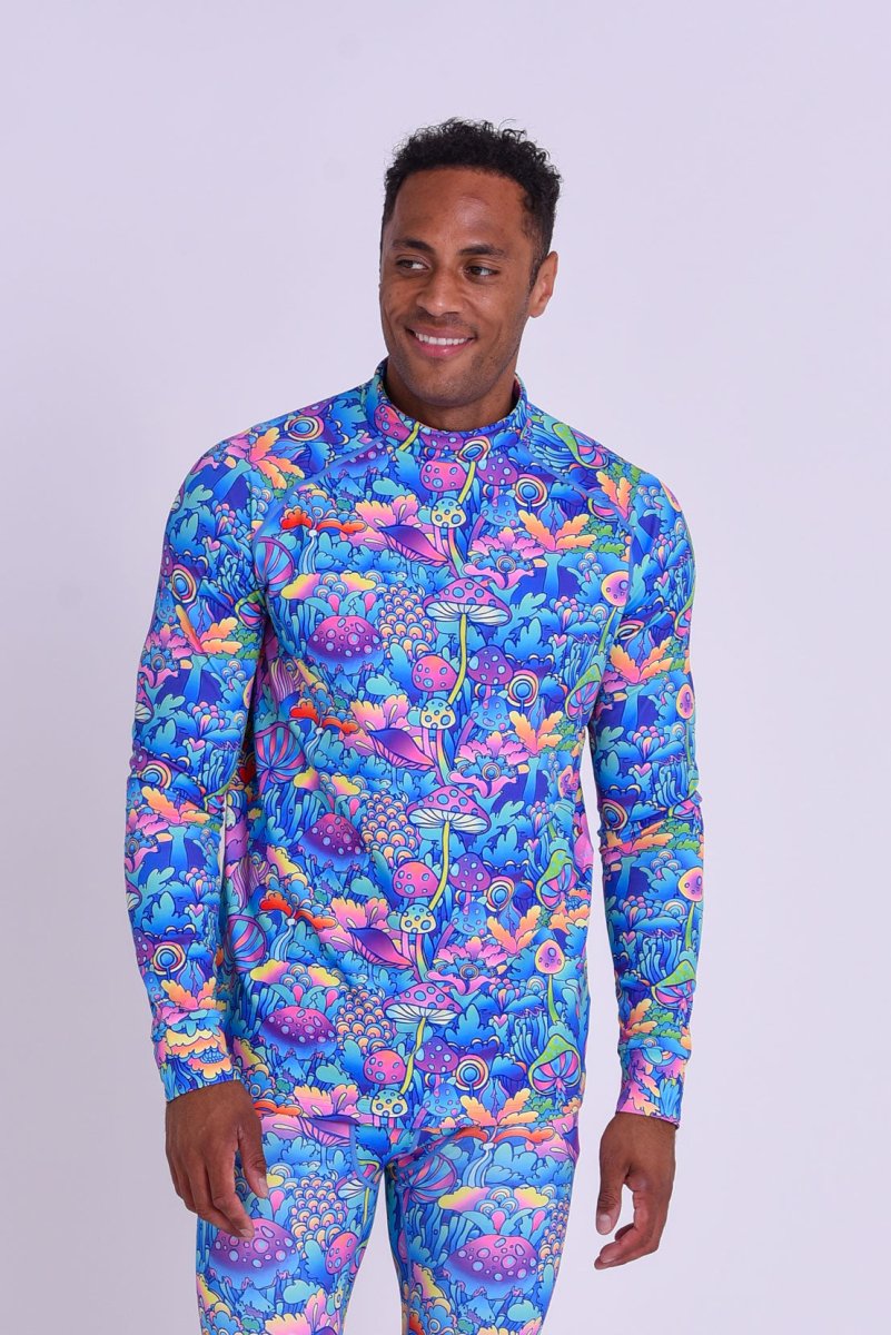 Men's Purple Baselayer Top Ski Thermals OOSC Clothing