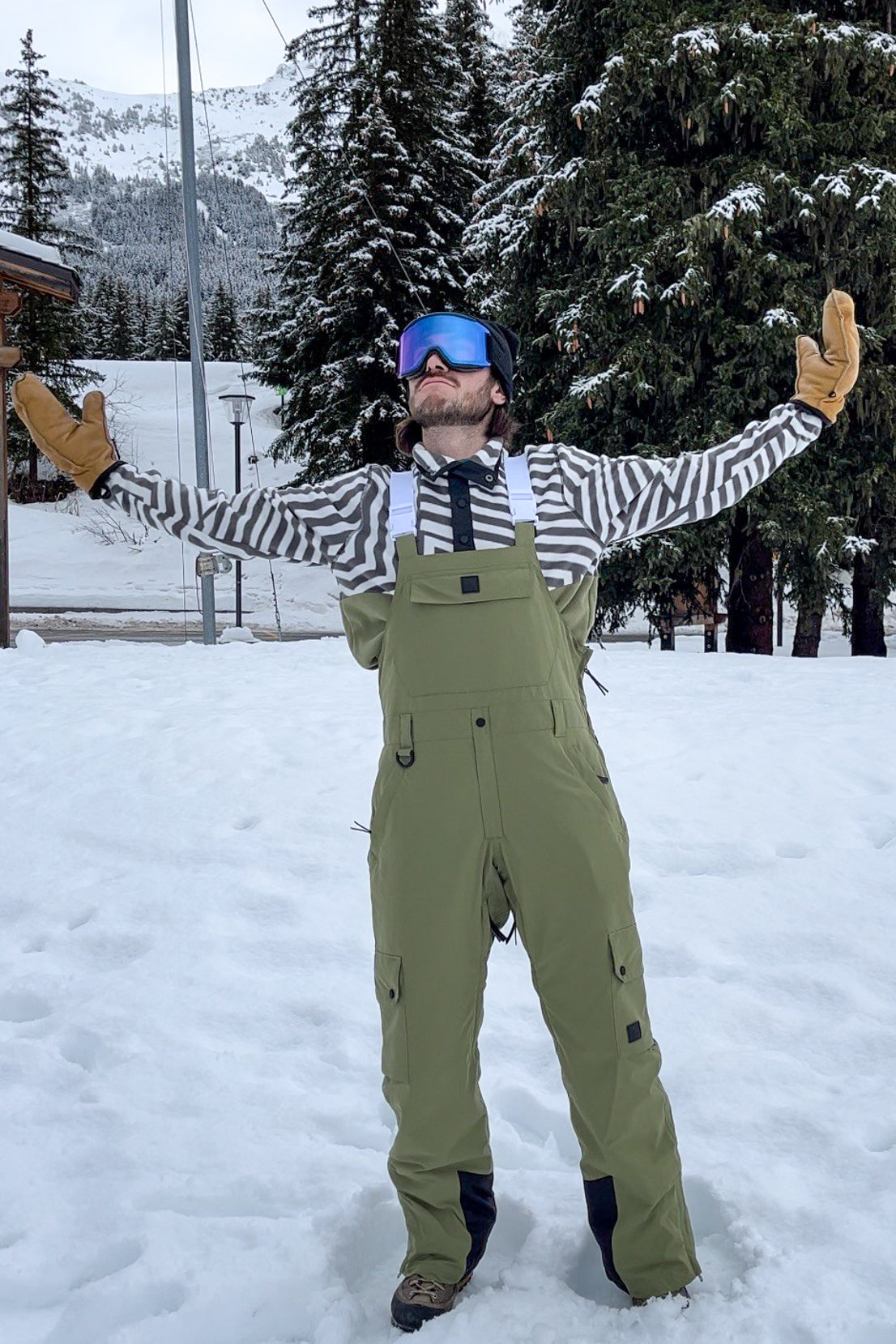 Yeh Man Ski & Snowboard Bib Pant - Khaki