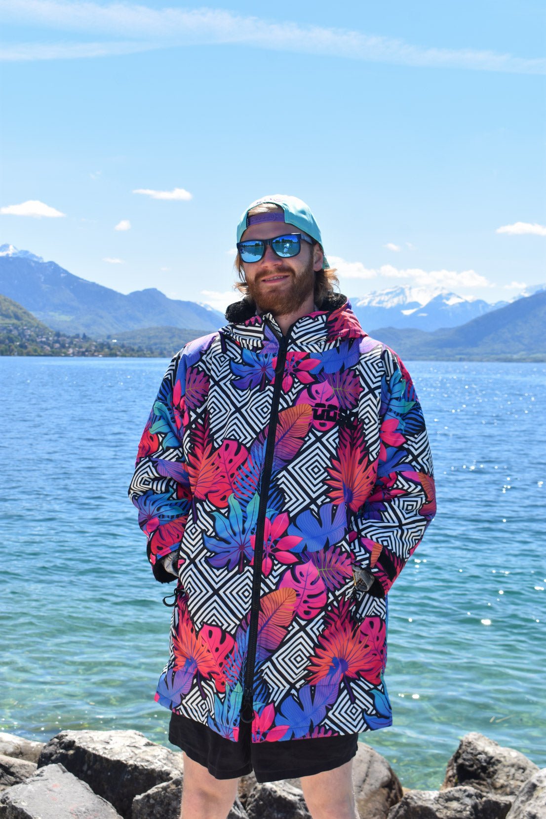 BIGPOPPA Recycelter Wickelmantel mit Sherpa-Futter – Herren