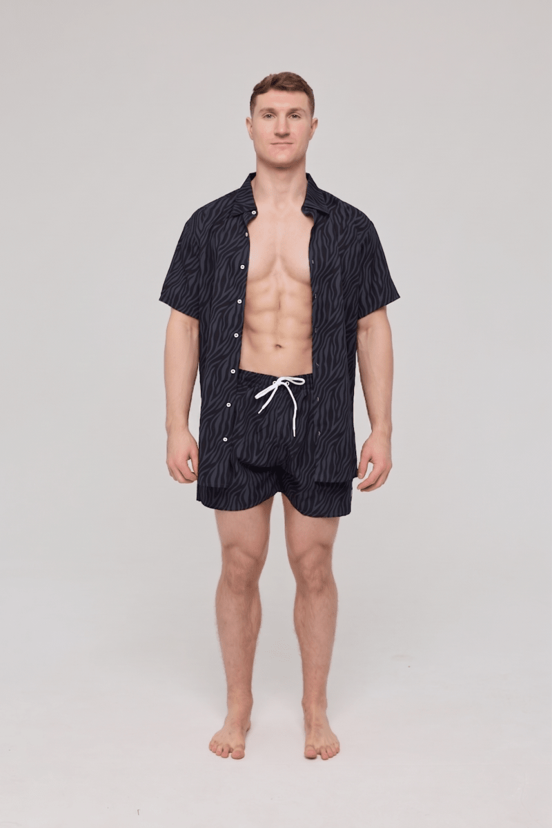 Black Tiger Men's Swim Shorts - OOSC Clothing