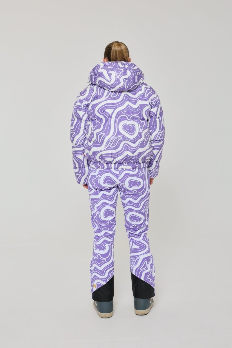 Chic Puffer Jacket - Amethyst Wave - OOSC Clothing