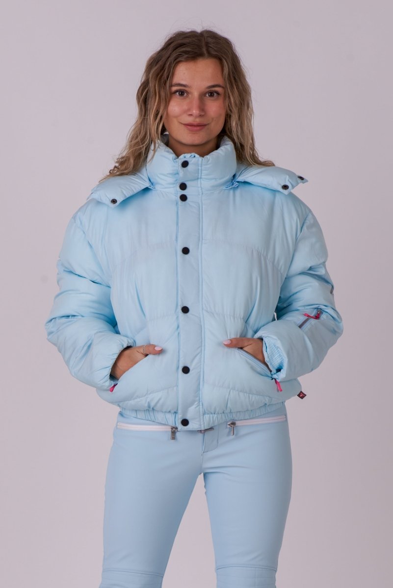 Hooded Jacket Pale Blue Puffer Jacket Hoodrich OG Stack Jacket