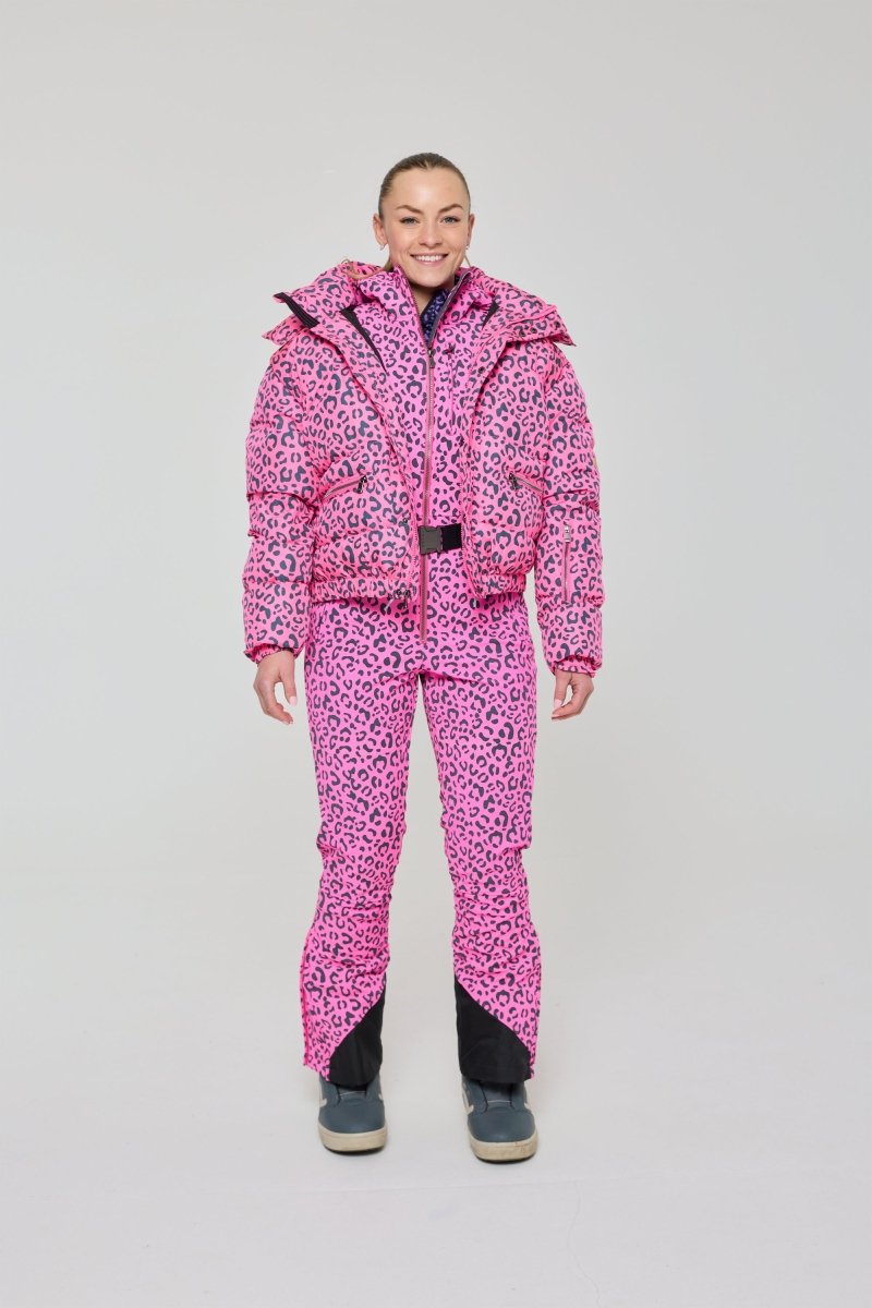 Chic Puffer Jacket - Rosé Leopard - OOSC Clothing