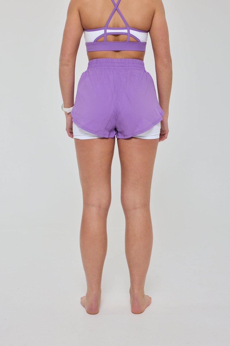 Elite 2 in 1 Running Shorts - Purple - OOSC Clothing