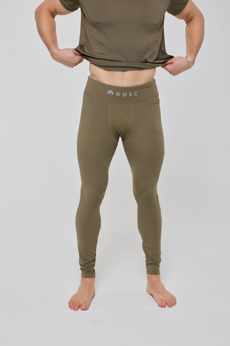 Elite Activewear Leggings - Khaki - OOSC Clothing