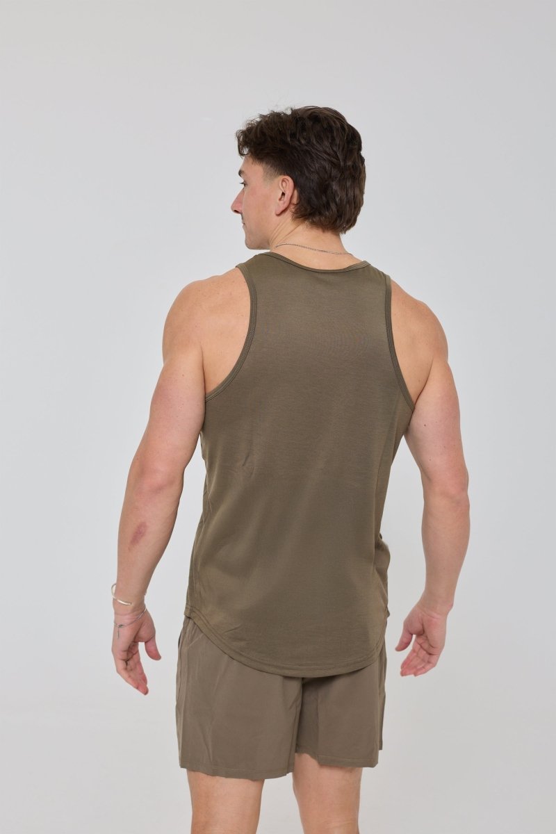Elite Activewear Tank Khaki - Men's - OOSC Clothing