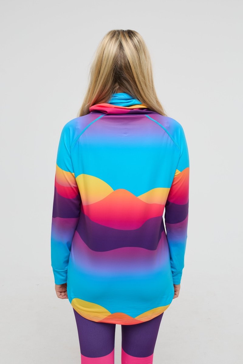 High Neck Baselayer Top Mambo Sunset - Women's - OOSC Clothing