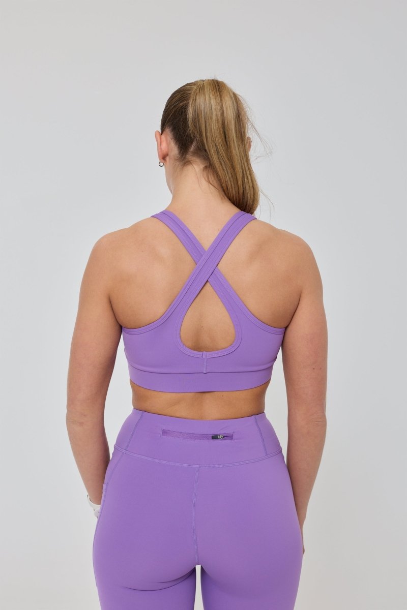 High Support Elite Crossback Sports Bra - Purple - OOSC Clothing