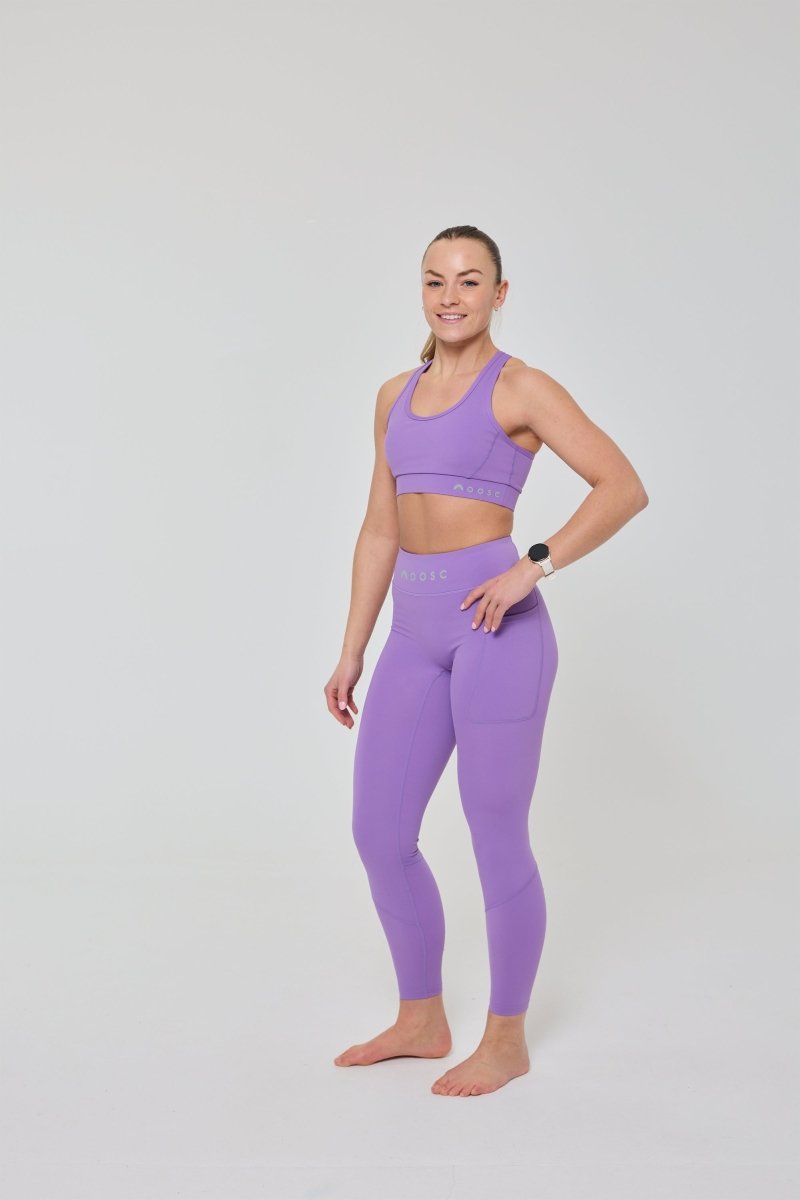 High Support Elite Crossback Sports Bra - Purple - OOSC Clothing