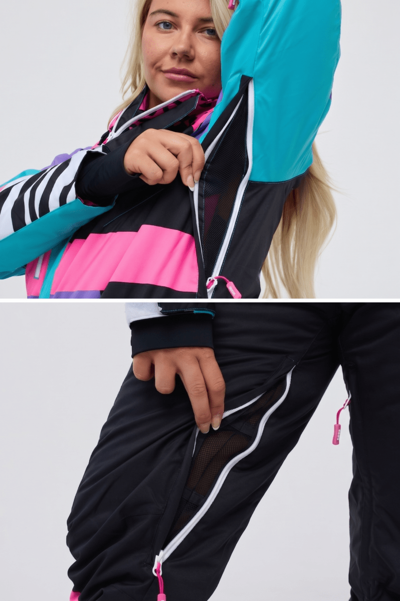 Hotel California Pink Women's Ski Suit - OOSC Clothing