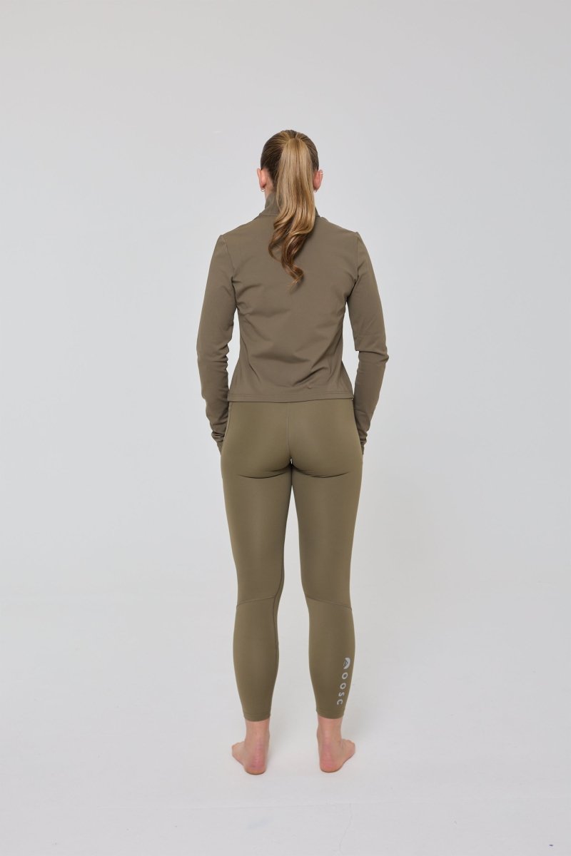 Infinite Cropped Zipped Jacket - Khaki - OOSC Clothing