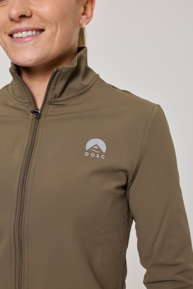 Infinite Cropped Zipped Jacket - Khaki - OOSC Clothing