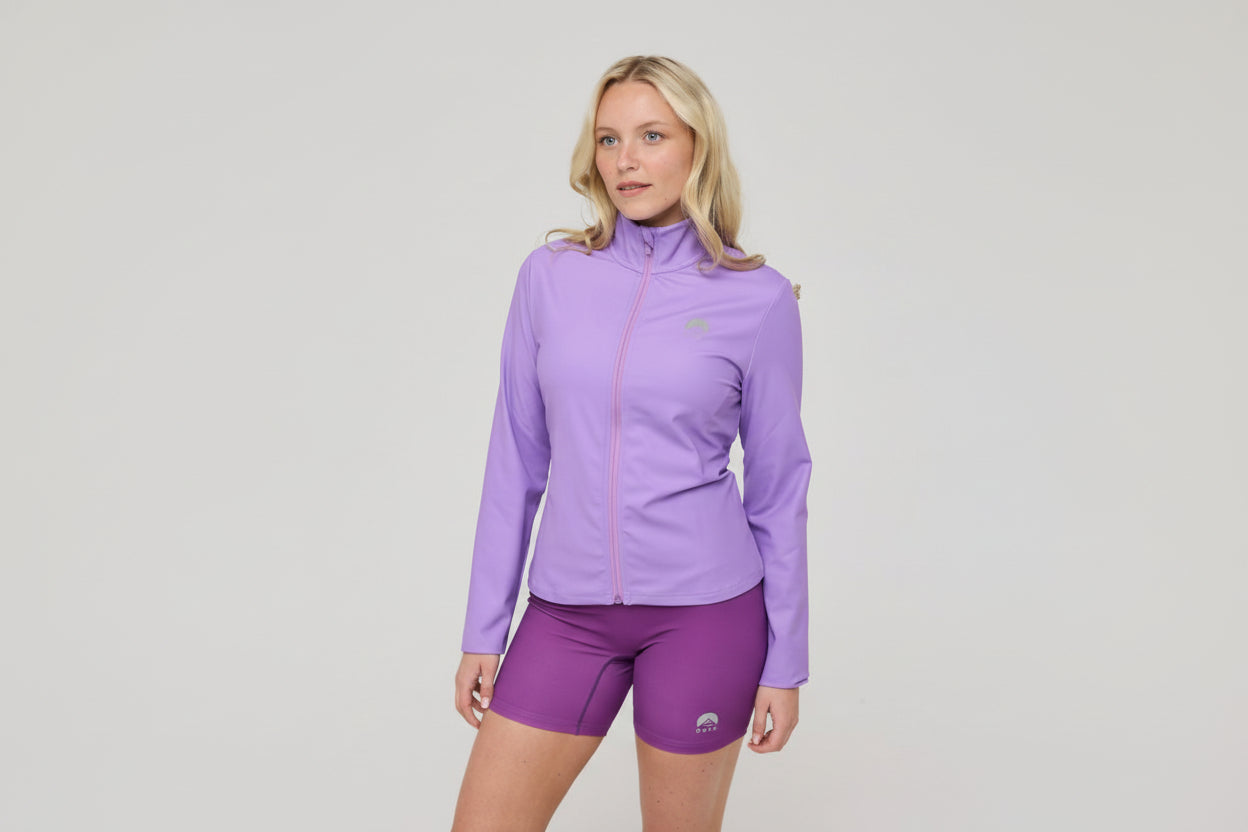 Infinite Cropped Zipped Jacket - Purple - OOSC Clothing