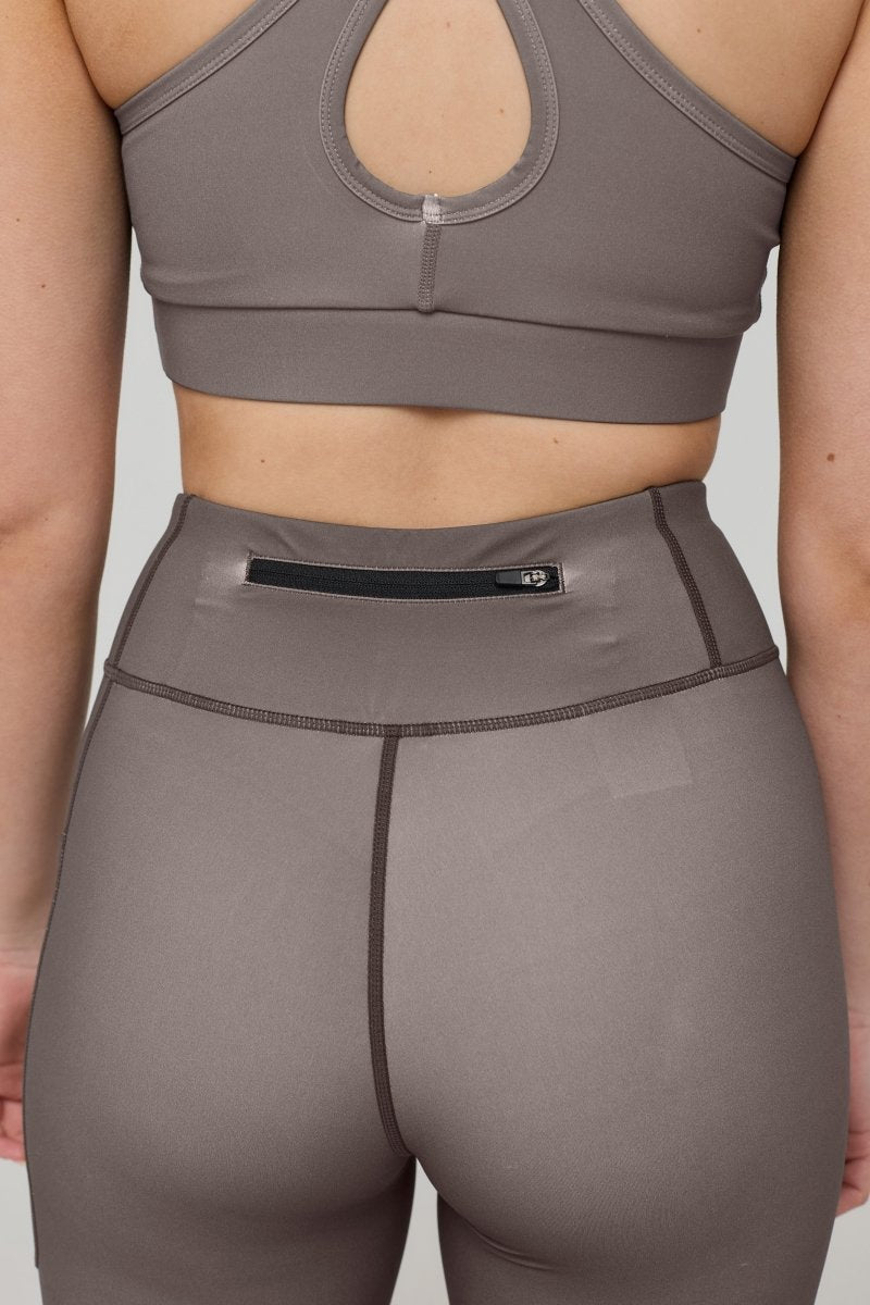 Infinite High Waisted Leggings - Khaki - OOSC Clothing