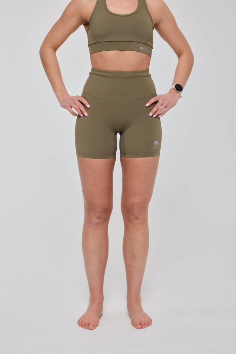 Infinite High Waisted Shorts - Khaki - OOSC Clothing