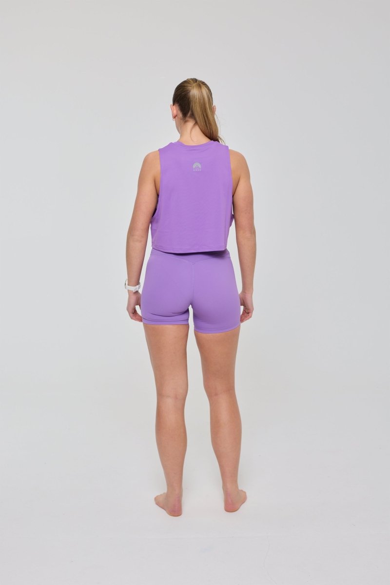 Infinite High Waisted Shorts - Purple - OOSC Clothing
