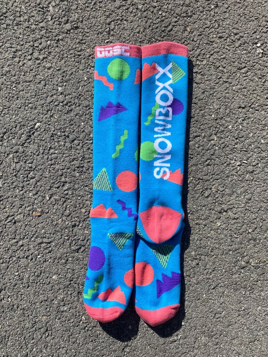 Limited Edition Snowboxx Blue Ski Sock - OOSC Clothing