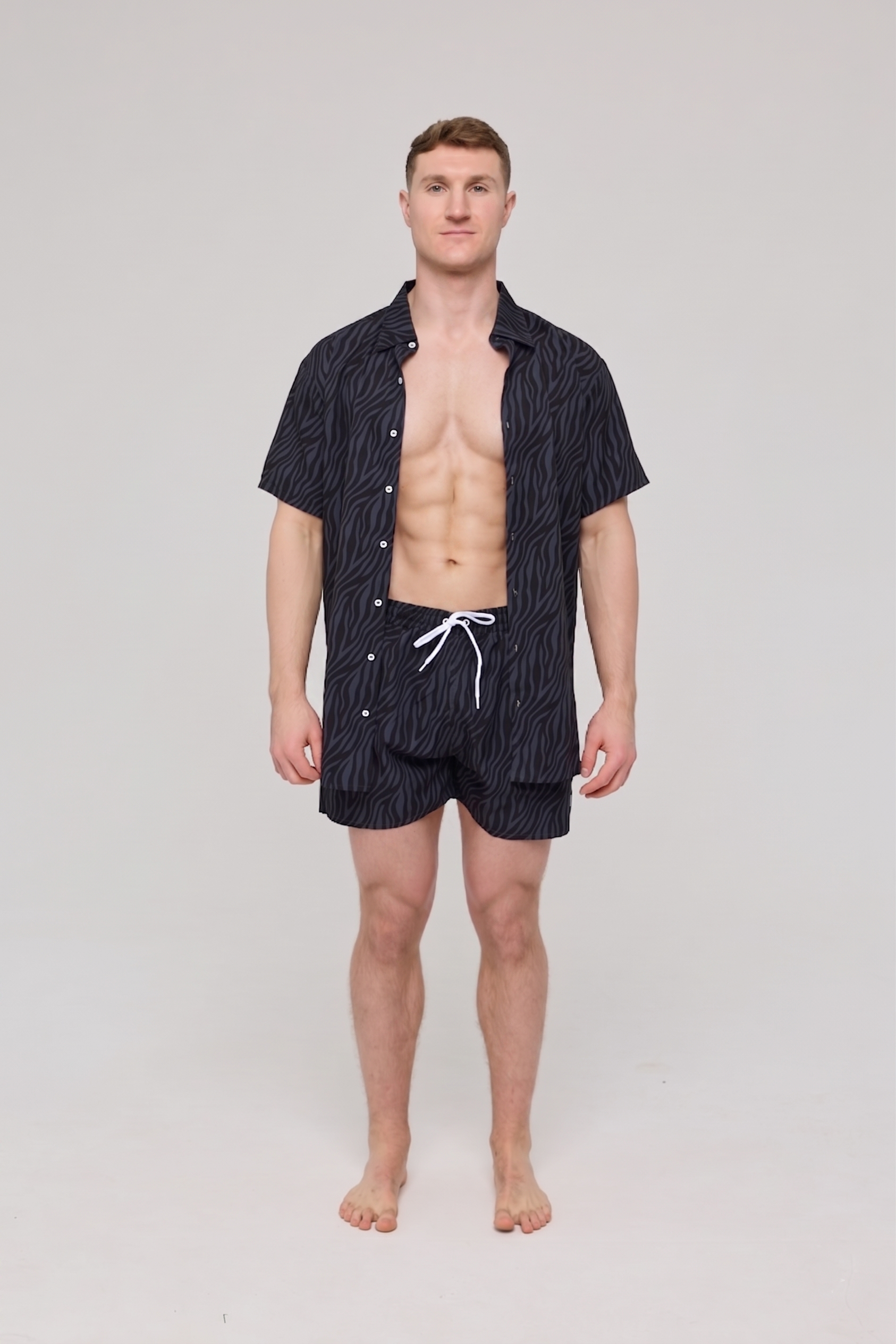 Chemise à manches courtes pour homme Black Tiger