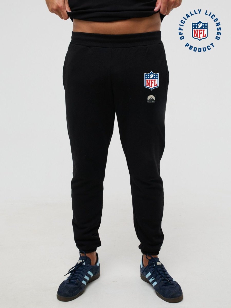 NFL Heavyweight Oversize Shield Sweat Pants - Black - OOSC Clothing