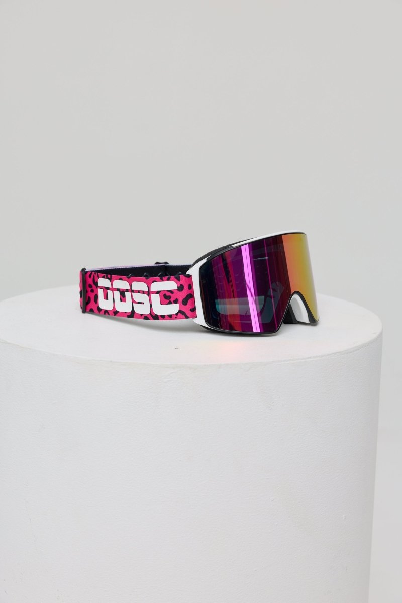 OOSC Boldsight® Ski & Snowboard Goggles - Pink Leopard Print - OOSC Clothing