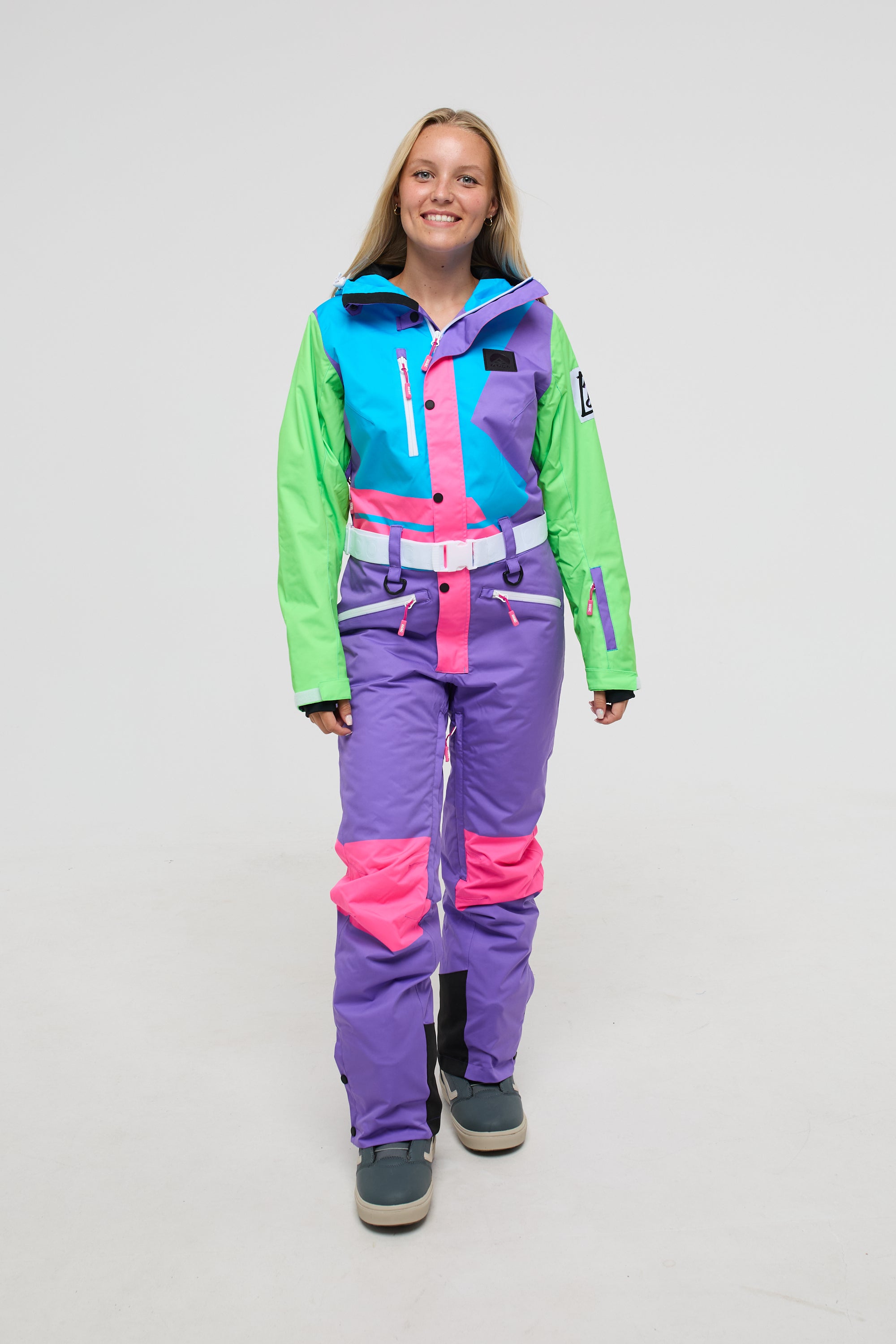 Powder Hound Neon Ski Suit | Retro Snow Suit (Women’s) - OOSC Clothing