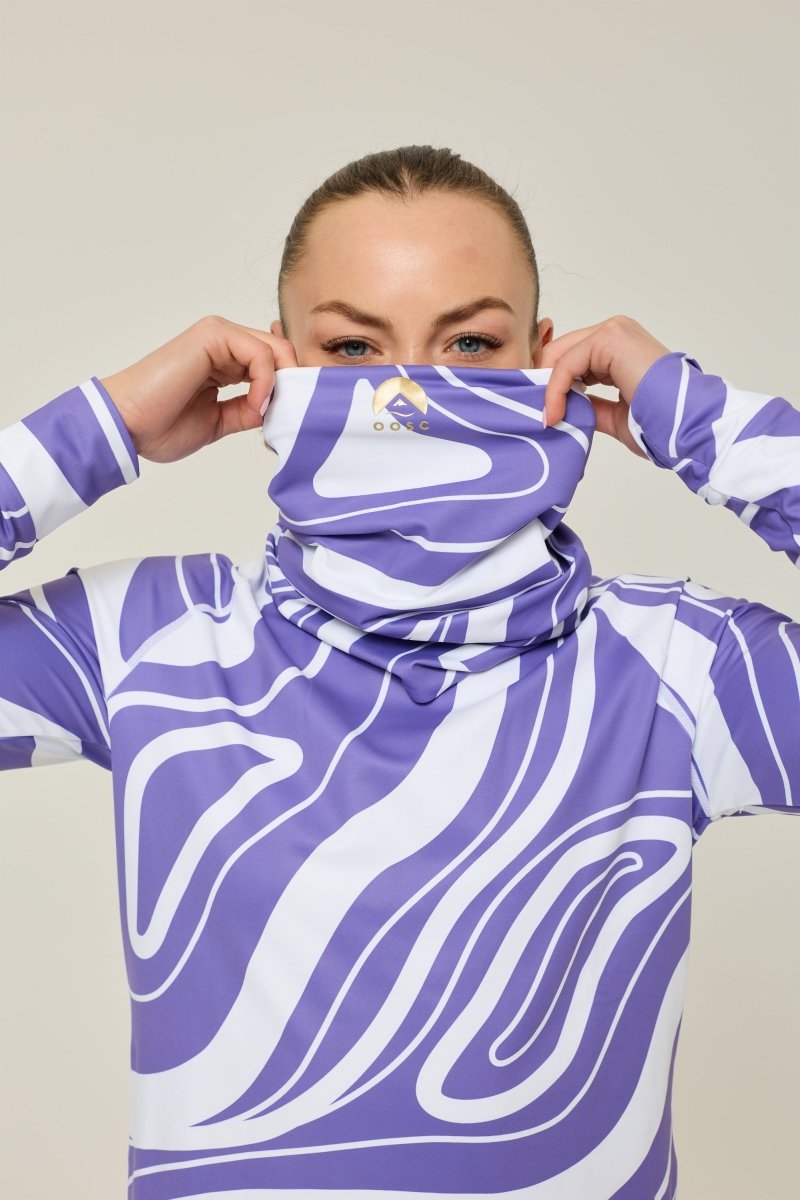 Purple Swirl Neck Warmer - OOSC Clothing