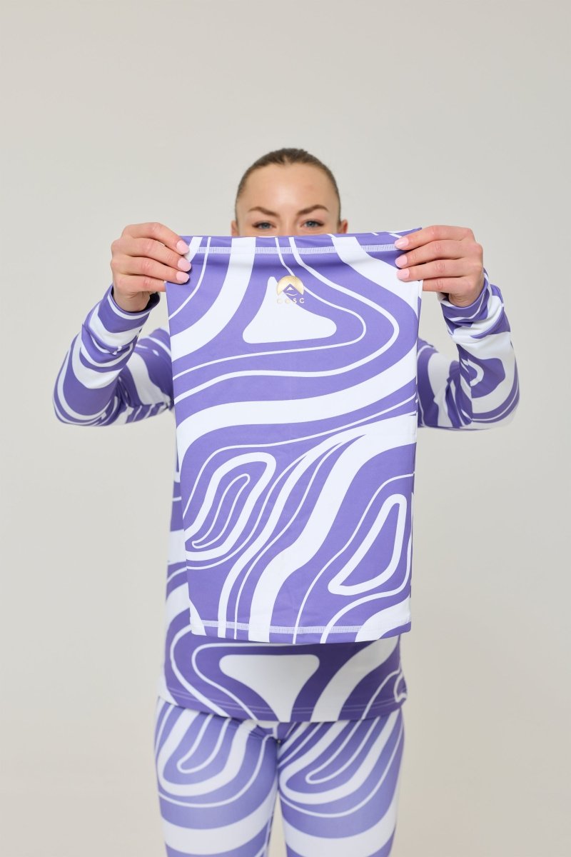 Purple Swirl Neck Warmer - OOSC Clothing