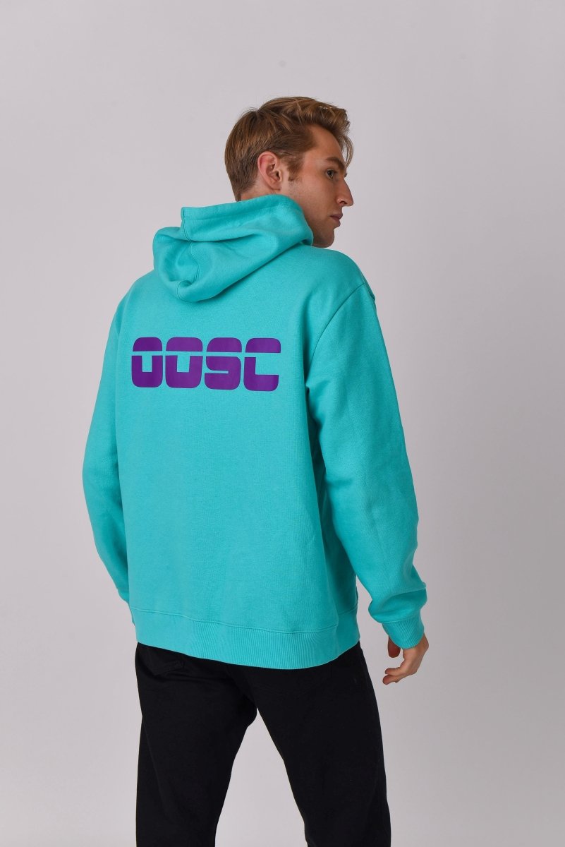 Retro OOSC Hoodie Aqua - OOSC Clothing