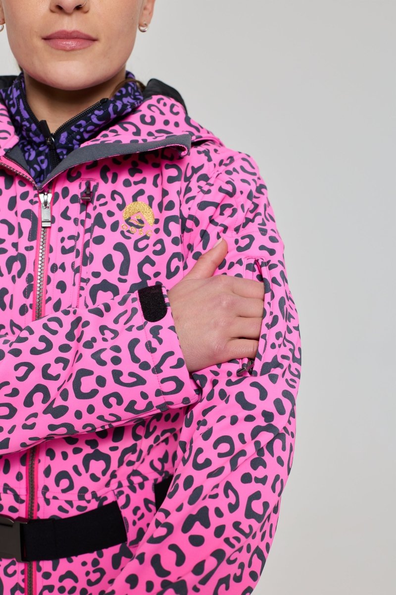 Rosé Leopard Ski Suit - OOSC Clothing