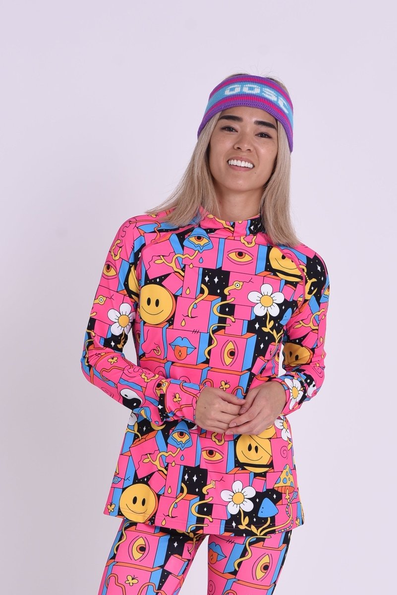 Trippy Hippy Women's Baselayer Top - OOSC Clothing