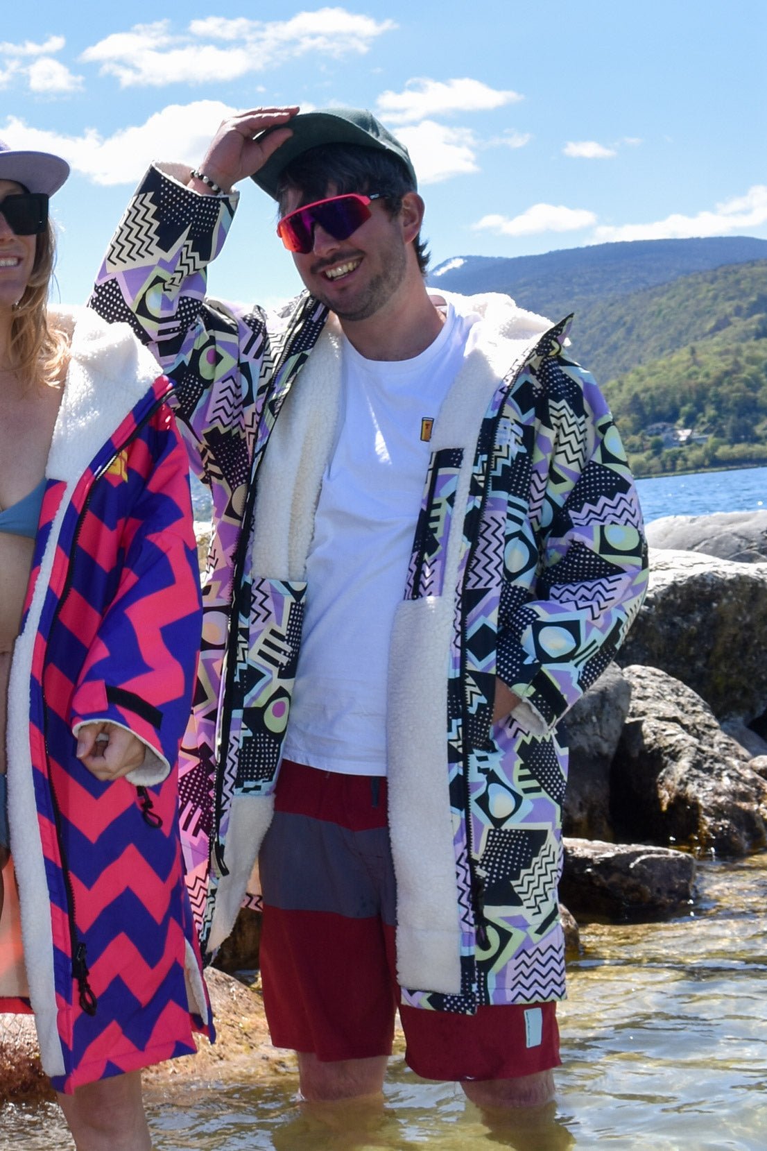 Saved By The Bell – Umkleidemantel aus recyceltem Sherpa-Gefüttert – Herren