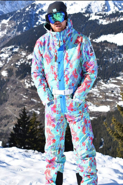 Gin and Juice All In One Ski Suit - Red Fern, Multicoloured - Mens
