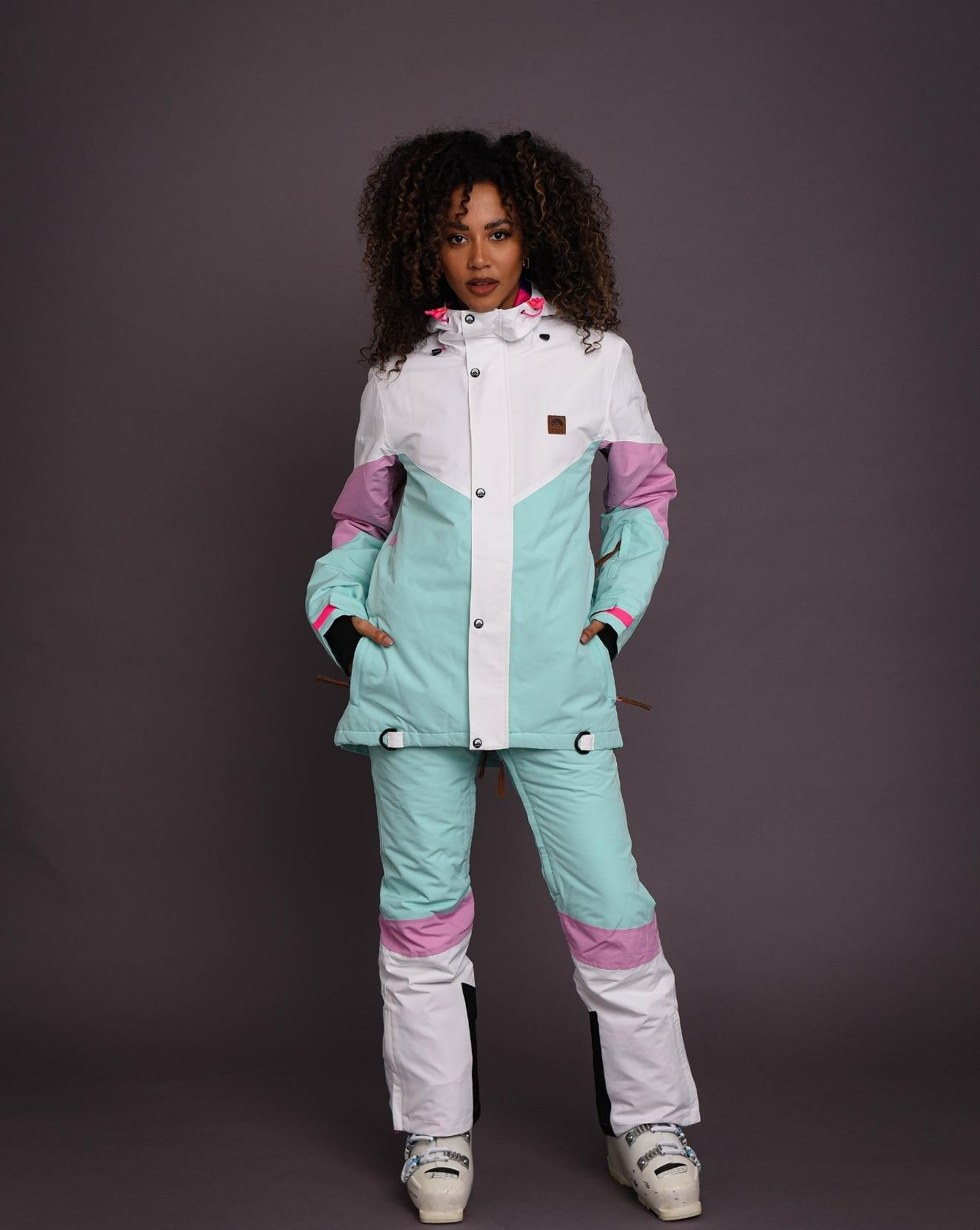 Mint Pink Ladies Ski Jacket OOSC Clothing mint-pink-ladies-ski-jacket-oosc-clothing
