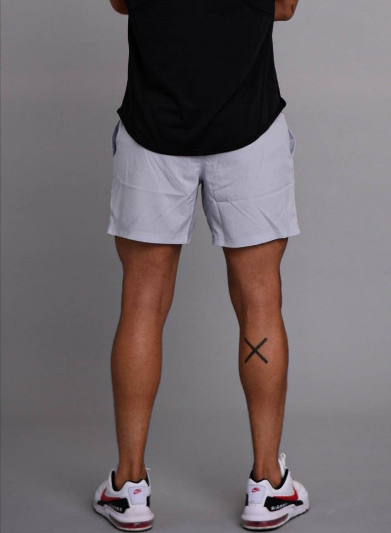 mens grey running shorts