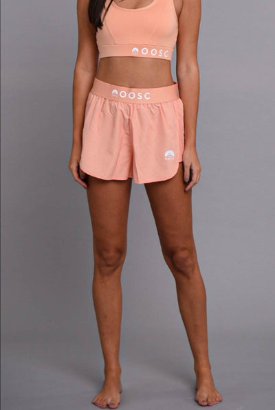 womens orange gym shorts