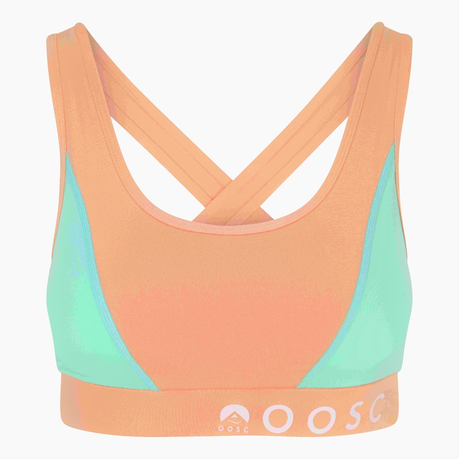 Pastel Orange / Peach Sports Bra - Womens, Cross Back