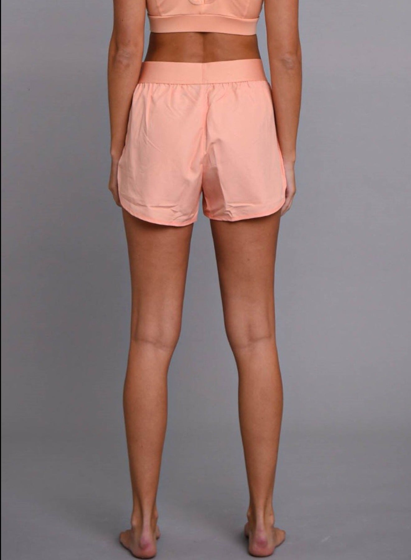 womens peach running shorts