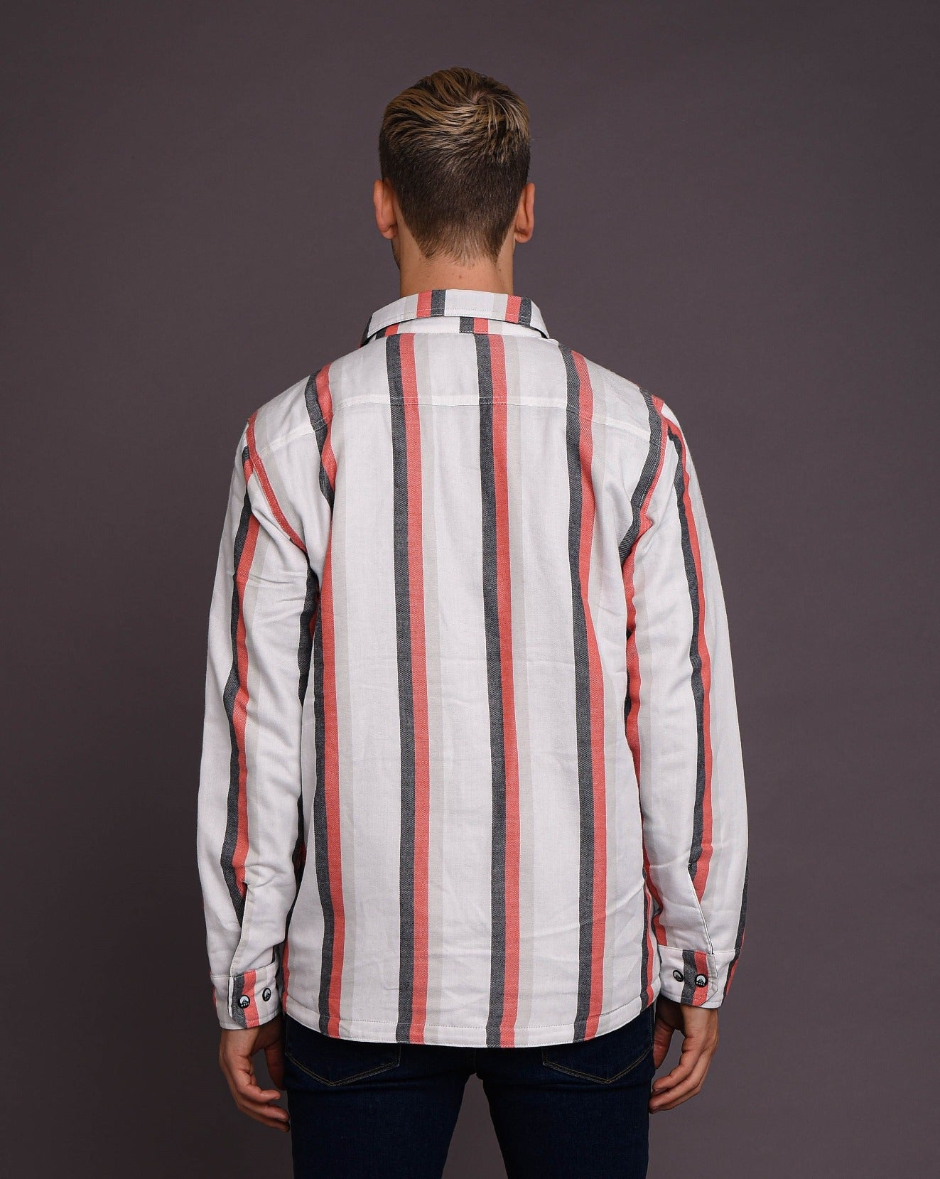 Fresh Pow Herren Wende-Mittelschichtjacke - Weiß, Rot, Schwarz & Grau